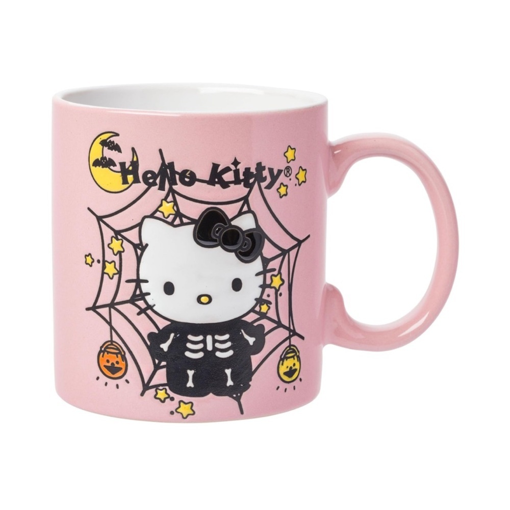 Sanrio Hello Kitty Halloween Skeleton Web Ceramic Mug, Collectors Item- NEW